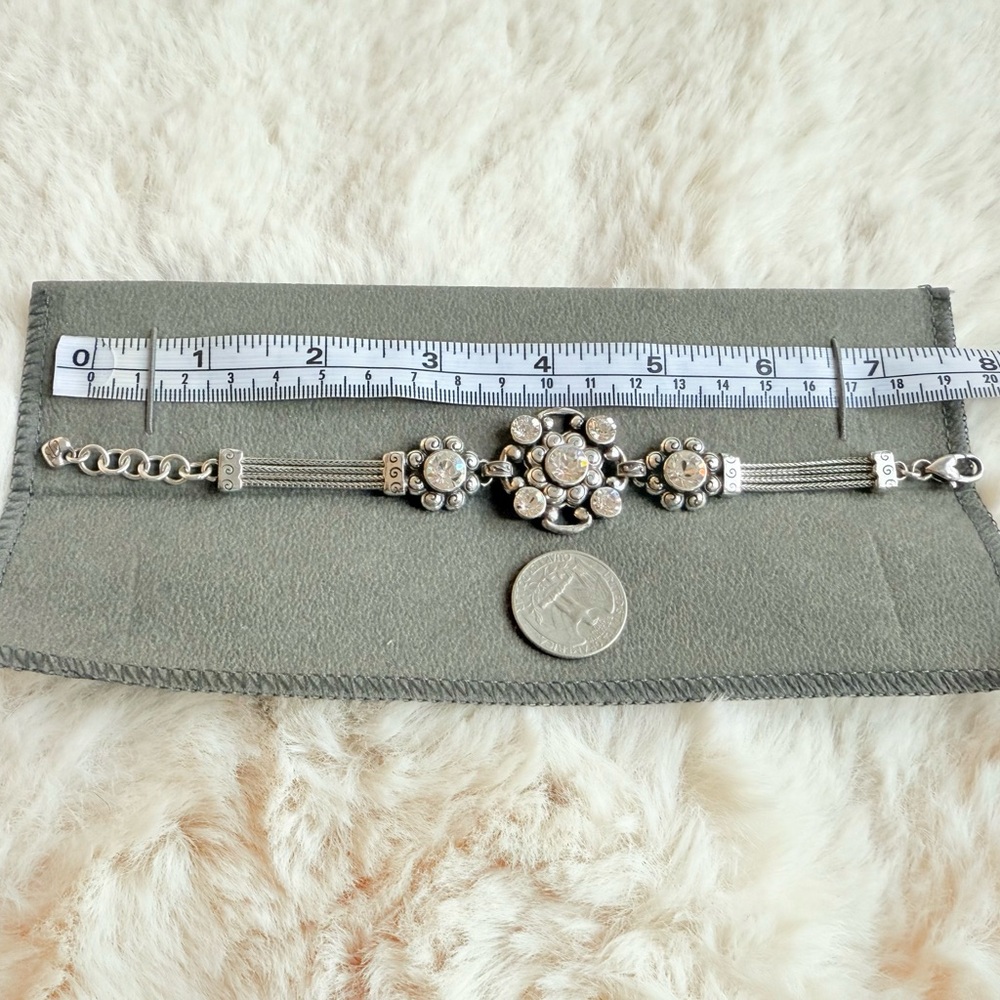 Brighton Silver Intricate Floral Bracelet